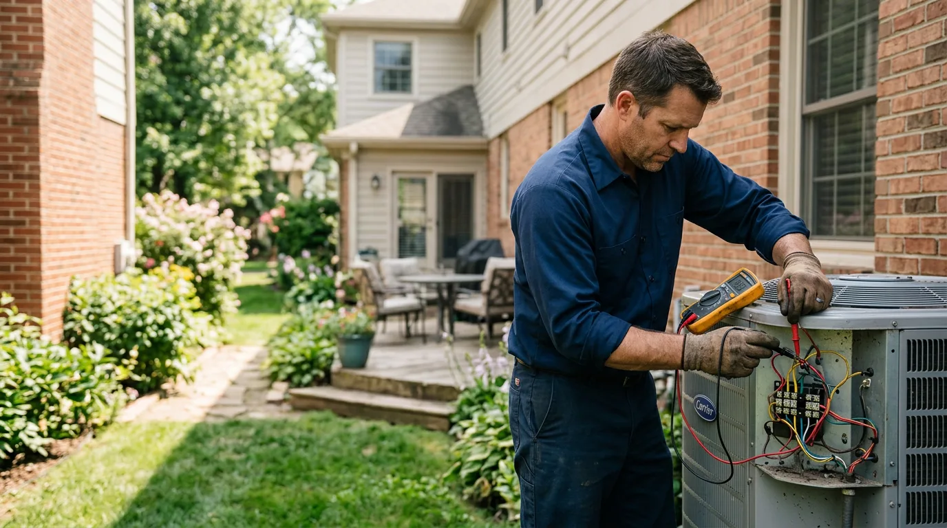 HVAC technician working near Glenville, WV